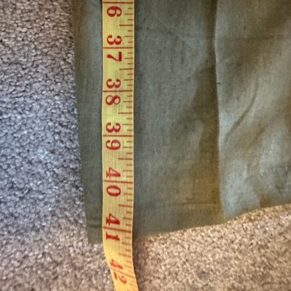 Vtg Ann Taylor khaki green linen pants suit, 80s with cool details 12 - Picture 14 of 16